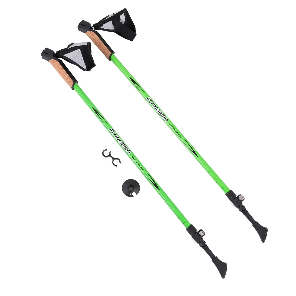 Alpenstock para Acampamento Flyingbird Ajustável Anti Choque Caminhadas Andando Trekking Pólos Varas 1 Par Mod. 1261480 10 Flyingbird 1 par ajustável anti choque caminhadas