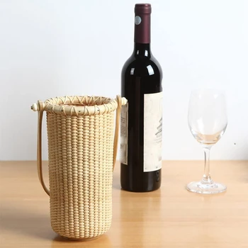 

Basket Wine Racks Wine Basketsgift Boxes of Red Wine, Woven Rattan, Traditional Handicrafts