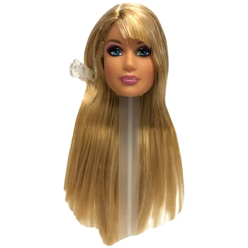 

NK One Pcs Doll Head With Long Hair For 1/6 Doll Accessories Best DIY Gift For Girls' Doll Toys 002A 5X