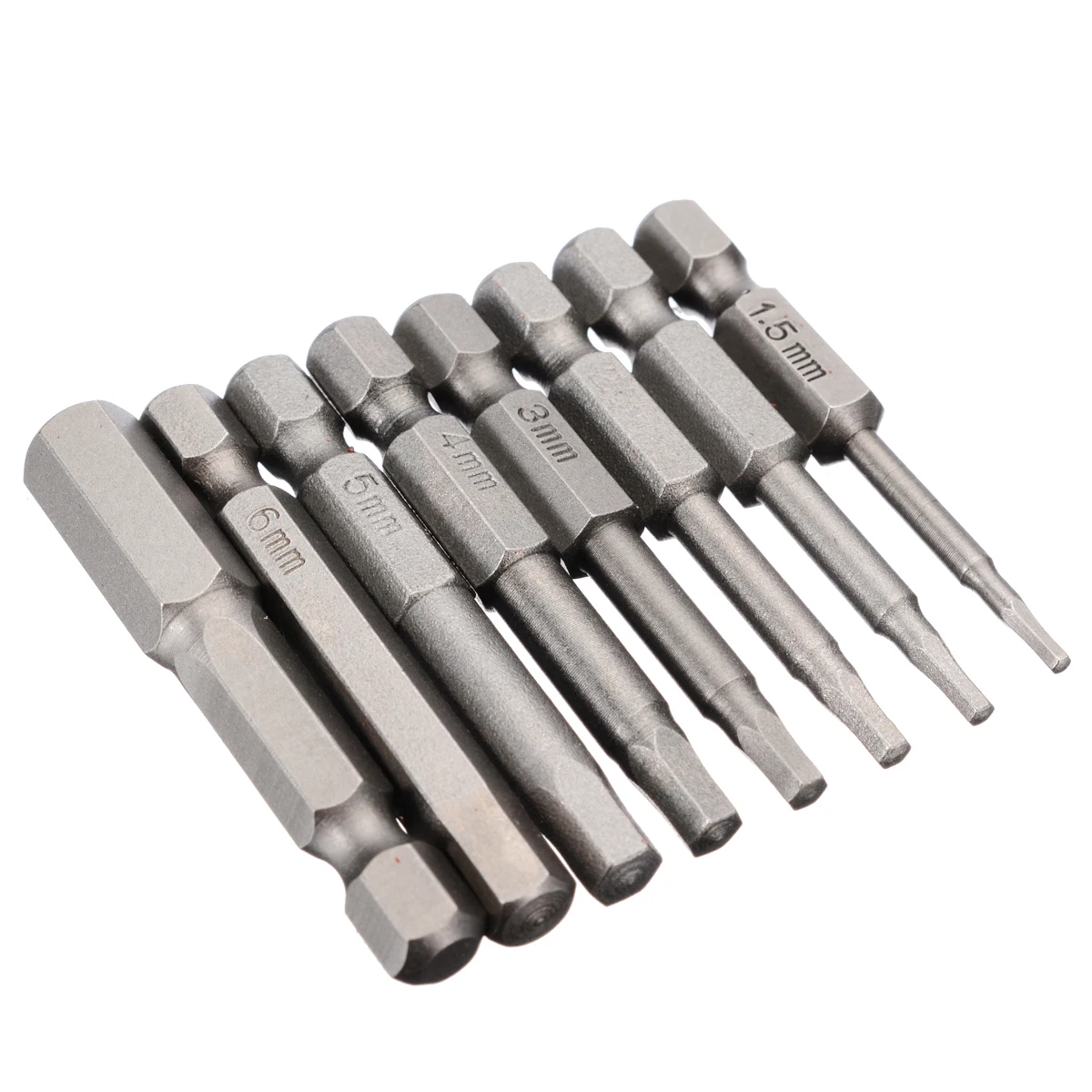 8Pcs/set Professional Magnetic Screwdriver Bits 1/4'' Hex Shank Screwdriver Bit Screw Driver 50mm H1.5-H8