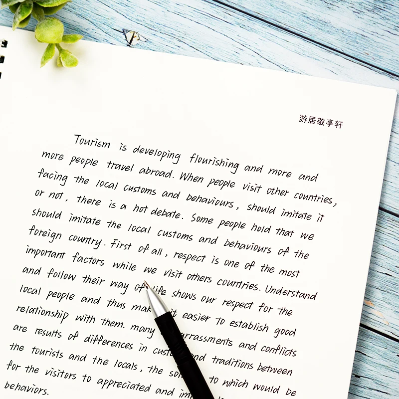 Handwritten English Copybook Lovely Italic Hard Pen Calligraphy Adult Children Exercise Handwriting Copybooks | Канцтовары для