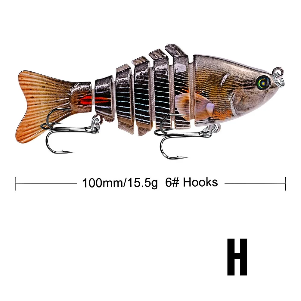 H Новинка, плавающая приманка, приманка для рыбалки, 10 см, 15,6 г, 3D глаза, реалистичные, для рыбалки, жесткие приманки, кренкбейт с 2 крючками, Pesca, зимние, для подледной рыбы, приманки, хорошие - Цвет: H