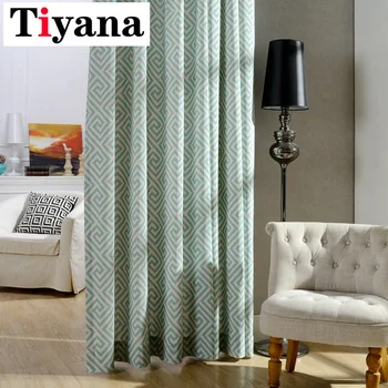 

Modern Simple Curtain Geometric Pattern Elegant Sun screen Curtains For Living Room Cheap Curtains Luxury Shade Curtain JK010-15