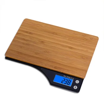 

Digital Food Scale Lightweight Natural Environmentally Friendly Household Food Called Bamboo Board LCD Display Electronic Scale