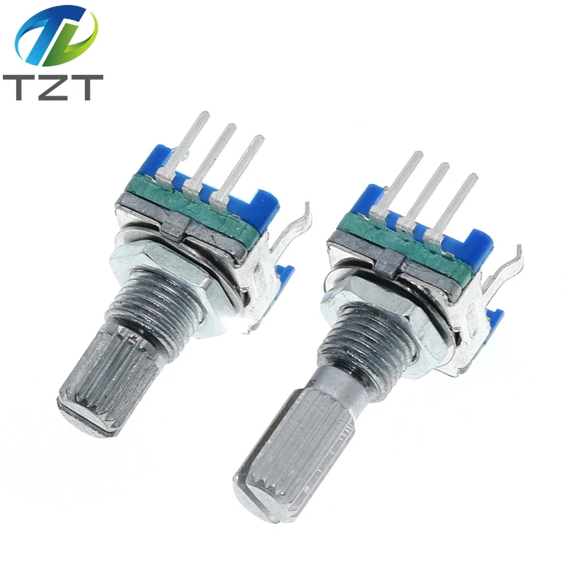 2 PCS Rotary encoder with switch EC11 Audio digital potentiometer 15MM handle S