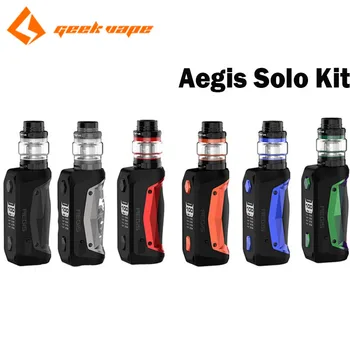 

Original Geekvape Aegis Solo Kit 100W Aegis Solo Box Mod With 5.5ml Cerberus Subohm Tank E-Cigarette Vape Fit 18650 Battery