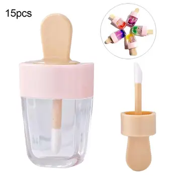 

15pcs Lip Gloss Bottle Lip Glaze Tube Empty Pink Ice Cream Lipgloss Tube Packaging Material Makeup DIY Lip Glaze