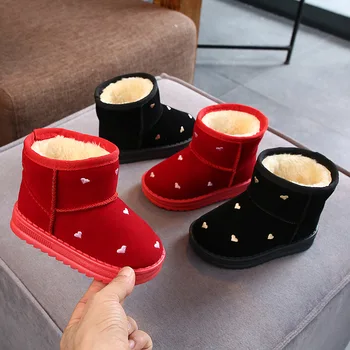 

2019 New Winter Children Boots Thick Warm Shoes Cotton-Padded Boys Girls Boots Boys Snow Boots Kids Shoes