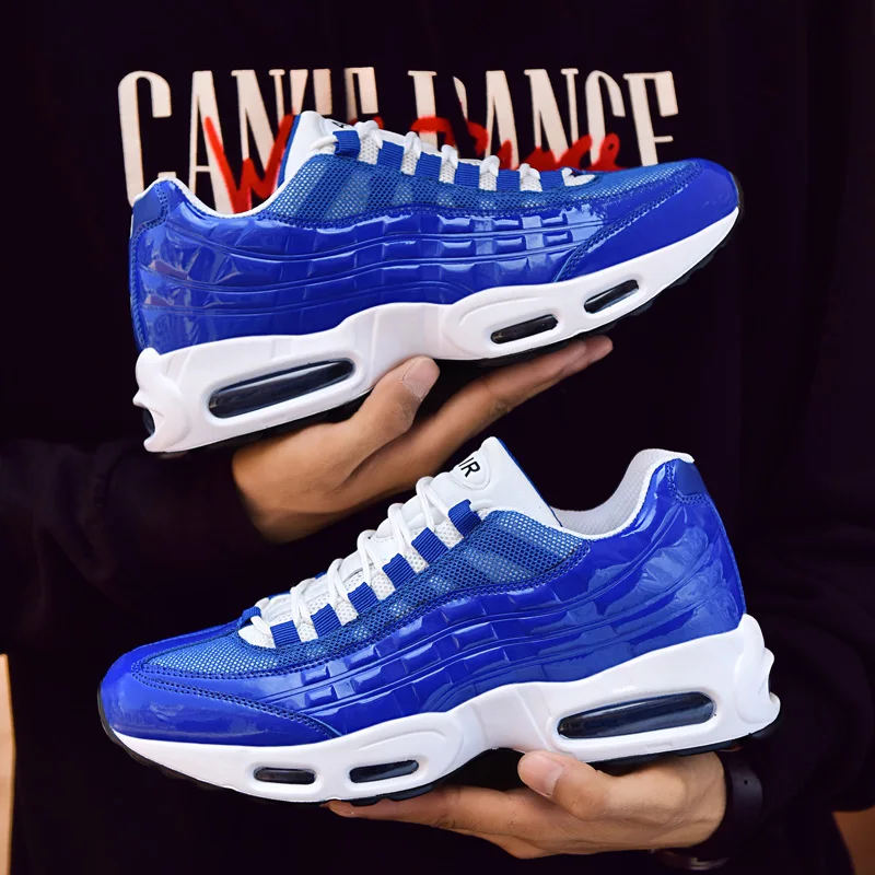 Ceny Trampki buty męskie do biegania oddychające Zapatillas Hombre męskie buty sportowe do fitnessu trener fitness buty sportowe męskie