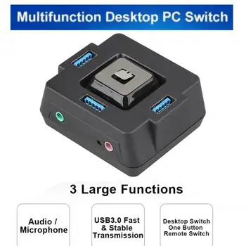 

Manufacturers Selling High Quality Desktop PC Case Switch With 3 USB Ports Power on/off Reset Button + Audio Microphone Port