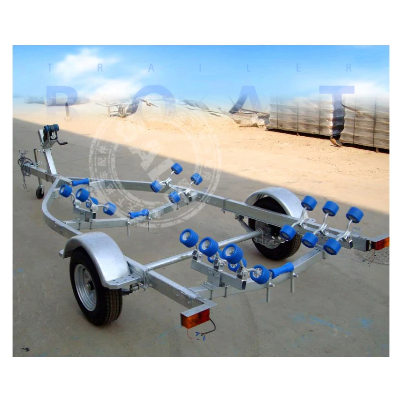 EgoTrailer 1pc Boat Trailer Keel Roller 8" Blue Hard Plastic PE 200mm Self Centering trailer accessories parts