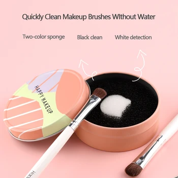 

Professional Makeup Brush Cleaners Portable Compact Mini Practical Cosmetic Brush Cleaning Box Scrubber Cleaner Kit Dry Wet Dual