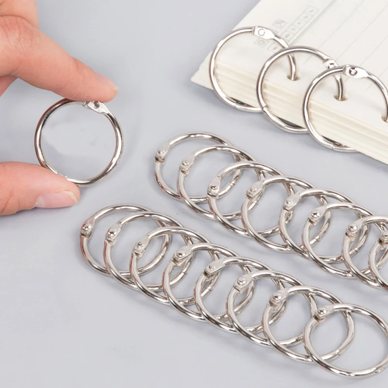 3 Pcs Loose ring Keychain Stainless steel ring Notebook loose-leaf ring Multi-functional steel ring 20/30/25/68/82/45/55/38mm