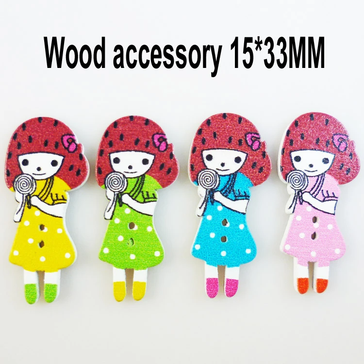 Botones de de madera con agujeros para chica, para álbum de recortes, dibujos animados, 401, 40 Uds.|buttons scrapbooking|wood sewing button scrapbookingscrapbook charms - AliExpress