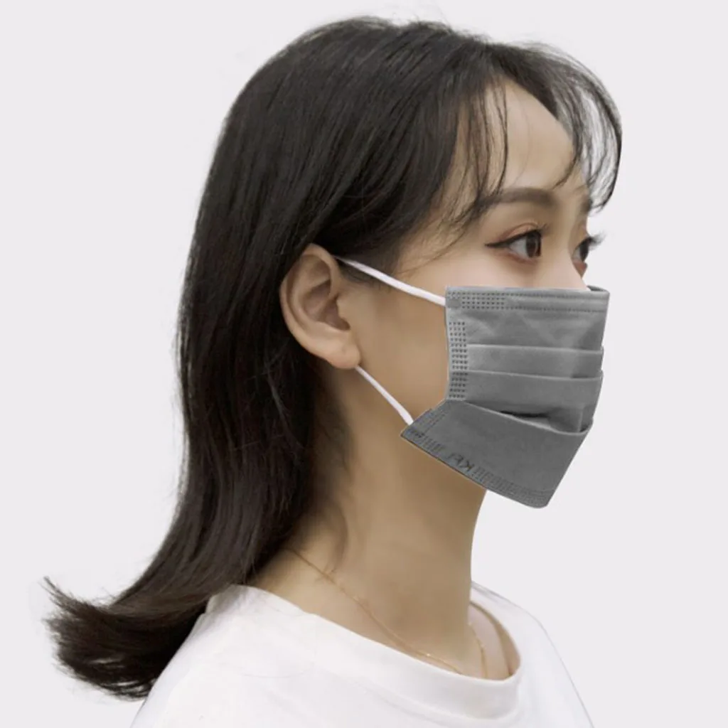 

150pcs 3 Layer Activated Carbon Disposable Face Mask Breathable Anti-Dust Ear-loop Dust Filter Mask Disposable Mouth Face Masks