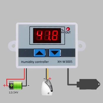 

12V-220V Digital Humidity Controller Switch Hygrostat Hygrometer Sensor New