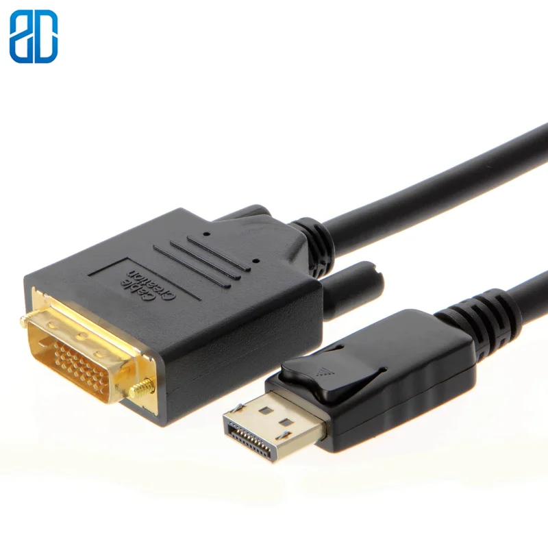 Позолоченный кабель DP DVI DisplayPort Male со встроенным чипсетом IC Пассивный/Активный
