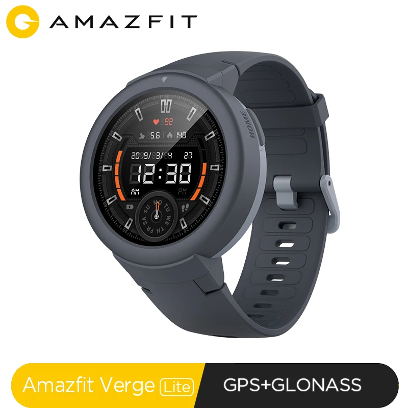 

English Version Xiaomi AMAZFIT Verge Lite Smartwatch 20 Days Battery Life 1.3 Inch AMOLED Screen Built-in GPS Heart Rate Monitor