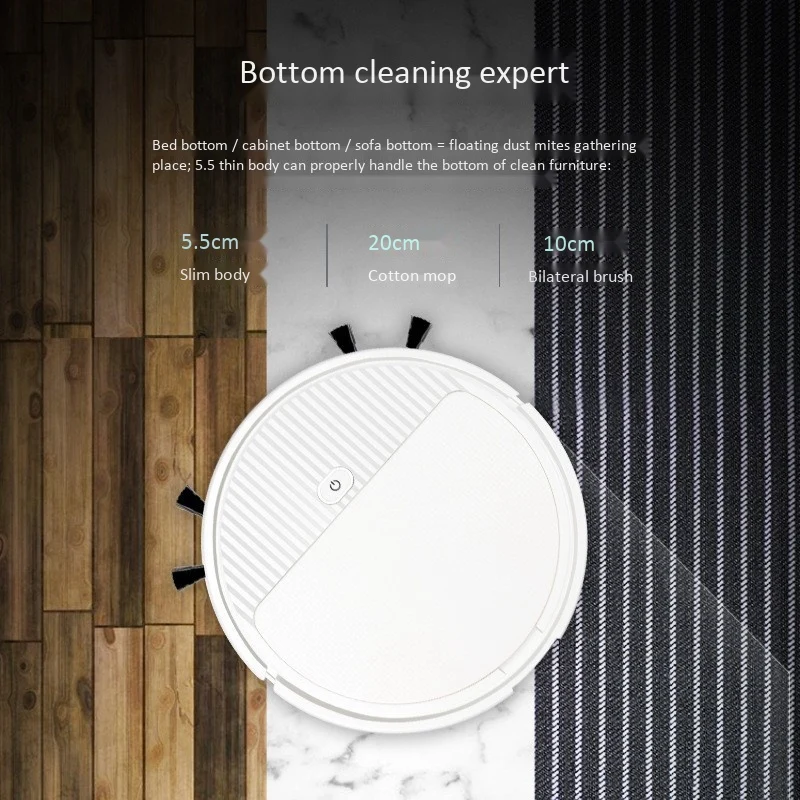 Multifunctional Smart Vacuum Cleaner Robot Sweep Wet Mop Automatic 3-In-1 Recharge Dry Wet Sweeping Vacuum Cleaner