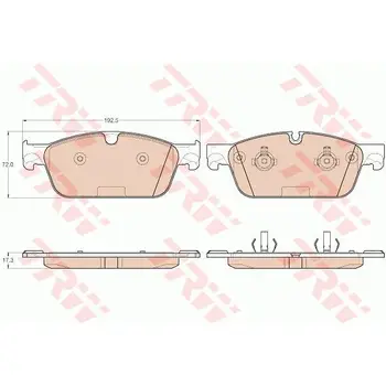 

Disc pads front MB GL X166 3.0-4.5/2.2CDI 12 TRW GDB19