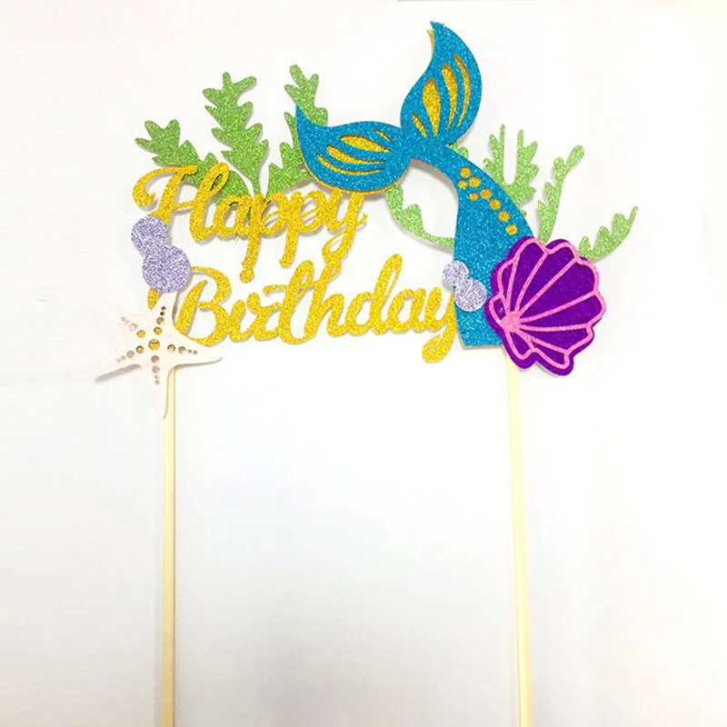 2-pcs-Starfish-Mermaid-Party-Happy-Birthday-Mermaid-Cake-Toppers-Cupcake-Flag-For-Baby-Shower-Wedding (4)