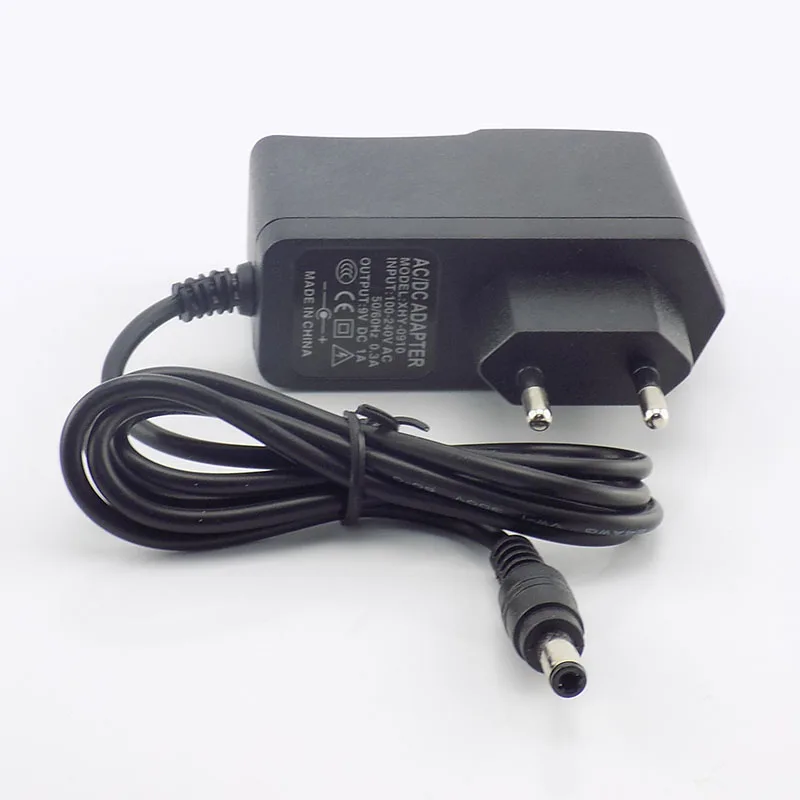 9V 1A AC DC адаптер конвертер 5,5x2,5 мм Переключатель Мощность 100 V-240 V Питание US EU Plug Зарядное устройство для видеонаблюдения Светодиодные ленты света K13