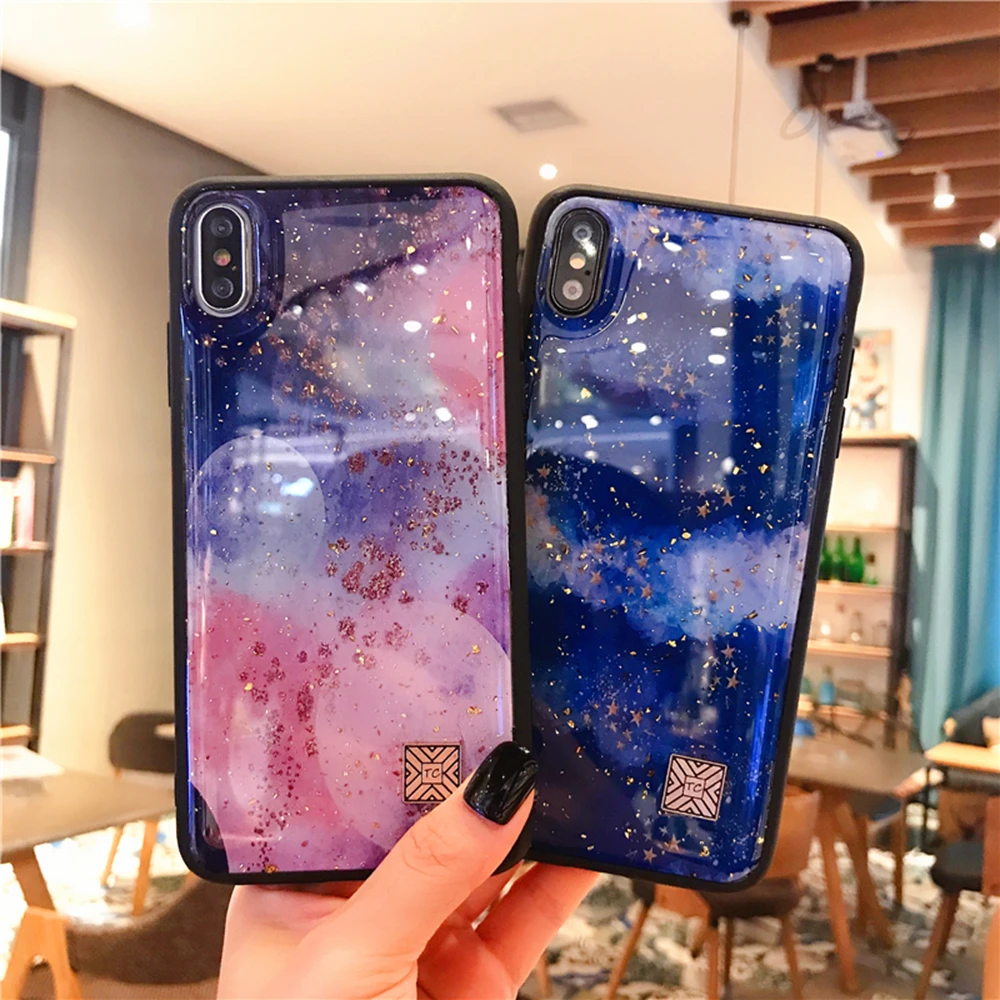 Чехол для телефона с мраморной золотой фольгой iPhone 11 Pro XS Max XR X 7 8 6 6s Plus мягкий