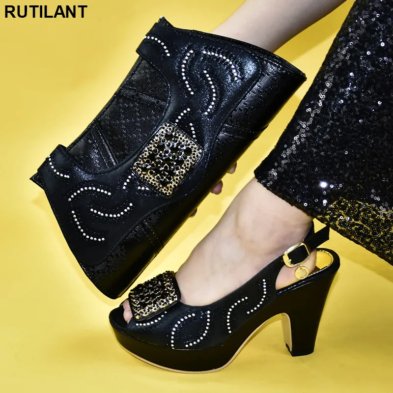 Italian Shoes and Bags Set Envio Gratis with Matching Latest Design High Quality African Party Wedding | Обувь