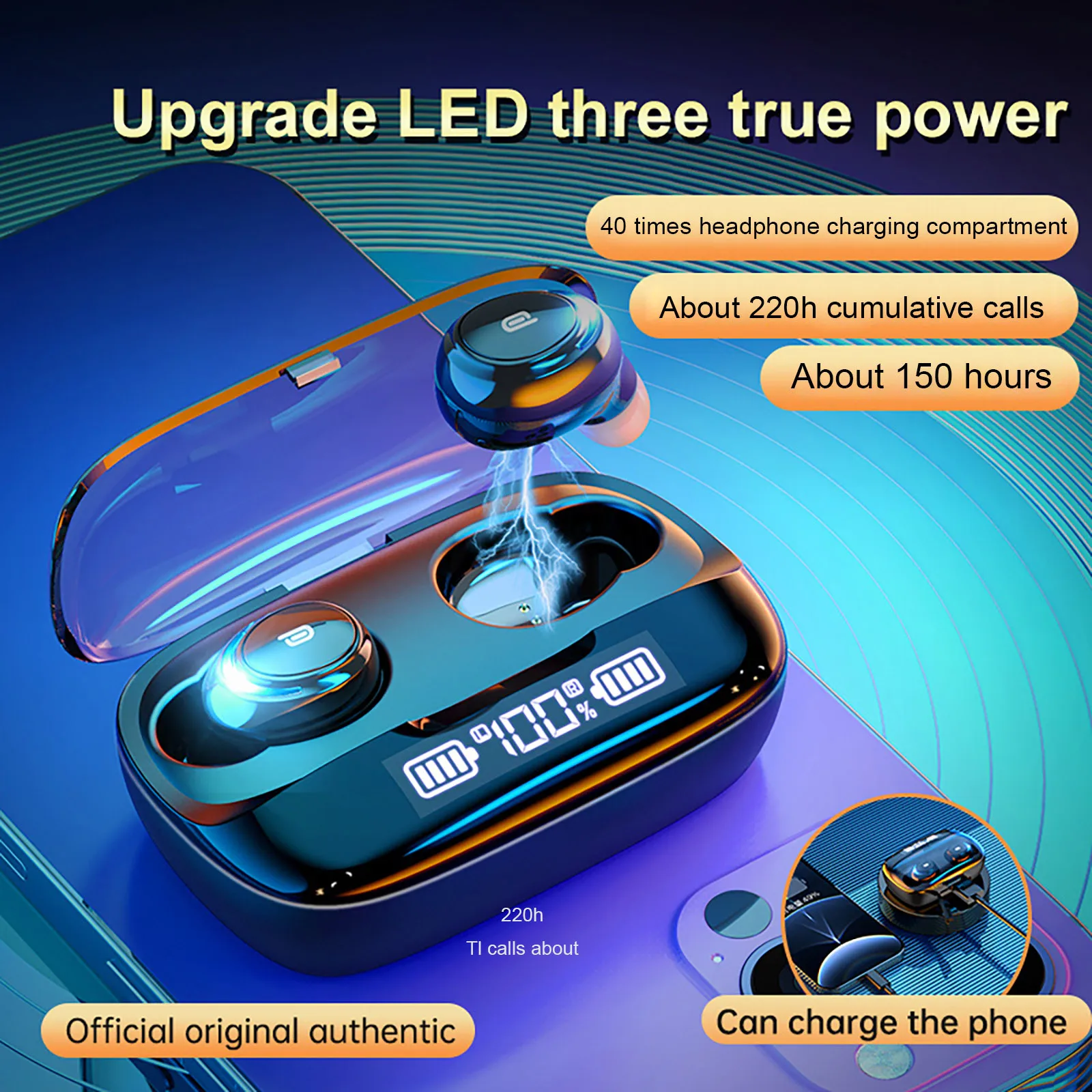 M U8 TWS Bluetooth 5 1 наушники 4200 мАч зарядная коробка беспроводные 9D стерео спортивные