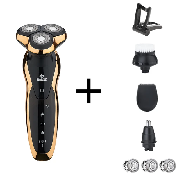 Electric Shaver For Men Rechargeable Men Electric Razor USB 3Blades Portable Water Proof Shaving Machine ZOZEN Electric Shavers 9001-h