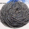 Meihan (5strands/set) Charms 3.5mm natural Labradorite faceted round loose beads for jewelry making design ► Photo 2/3