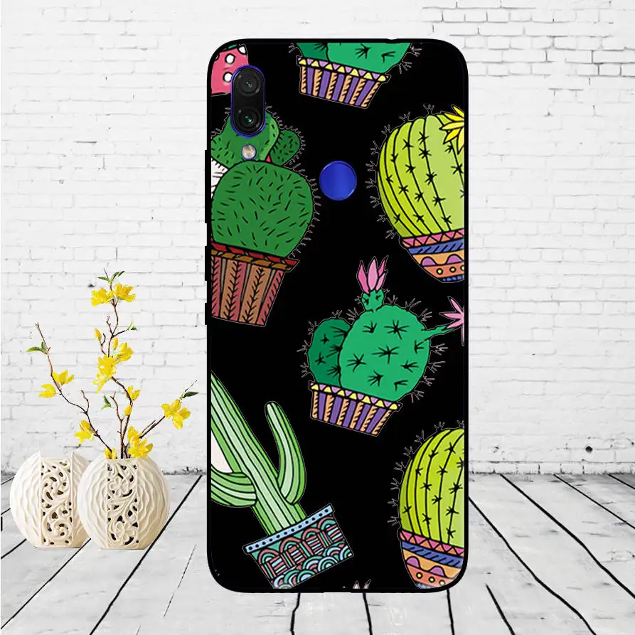 Untuk Xiaomi Redmi Note 7 Hitam Case Silikon Lembut Funda untuk Xiaomi Redmi Catatan 7 Hitam TPU Case Pelindung 6.3 