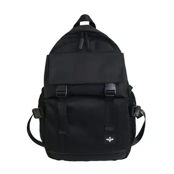 

Men Women Student Backpack Couple Bag Zipper Casual Personality Fashion Simple Large Capacity Travel Bag Multifunction H1　