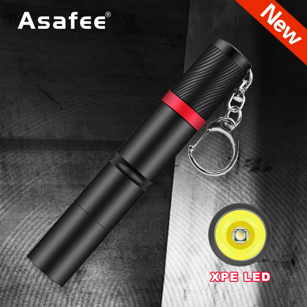 Asafee Мини Портативный аварийный фонарик 530B с премиум XPE Penlight пряжкой 150 люмен AAA