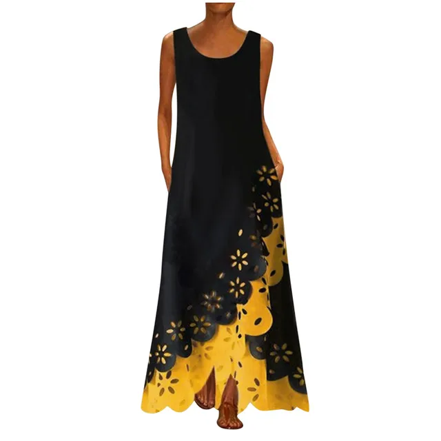 US $6.08 MAXIORILL maxi dress S-5XL woman богемное платье платье bohemian платье женское summer Sleeveless P