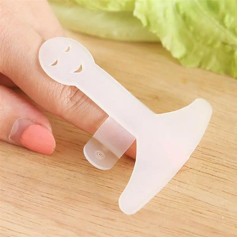 

5pcs Smile Face Finger Protector Adjustable Plastic Knife Cutting Safe Finger Guard Kitchen Knives Accessories