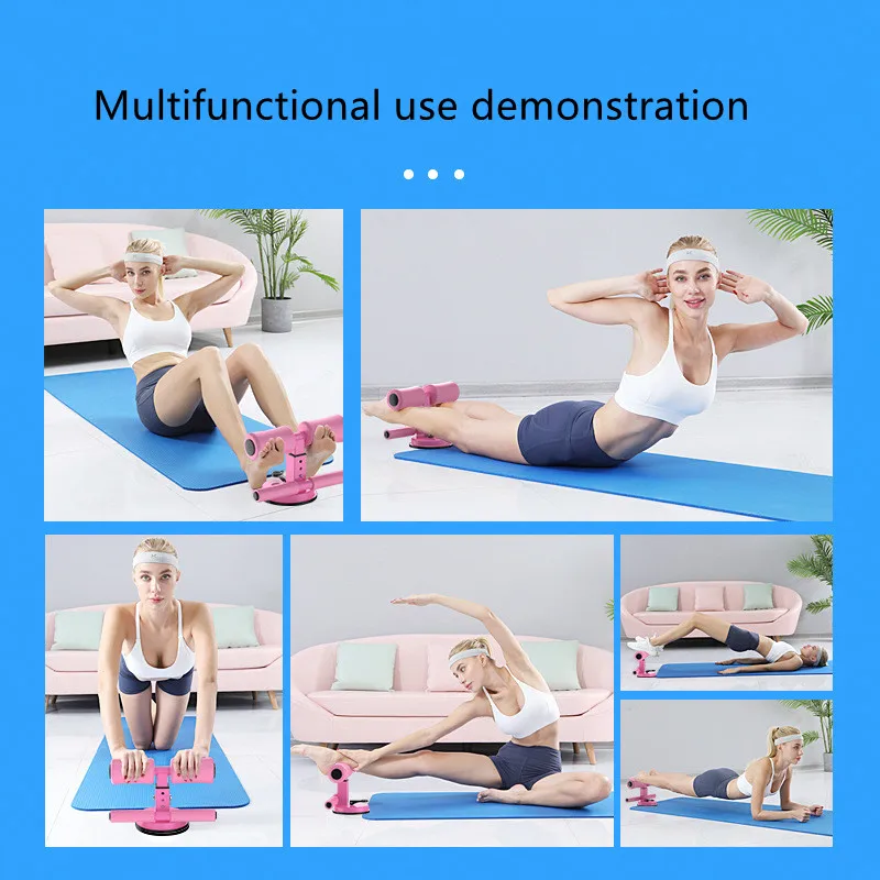 1Pcs New Sit Up Assistant Abdominal Core Workout Ankle Support Fitness Sit Ups Bar Portable Situp Suction Home Gym Equipment sit assistant