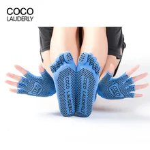 Профессиональные перчатки для йоги и носки для йоги комплект из 2 предметов для пилатеса фитнеса женские хлопковые домашние нескользящие спортивные носки Массаж ног