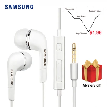 

Samsung EHS64 Earphone Wired 3.5mm In-ear with Microphone Wired Controller Support Android for Xiaomi Huawei