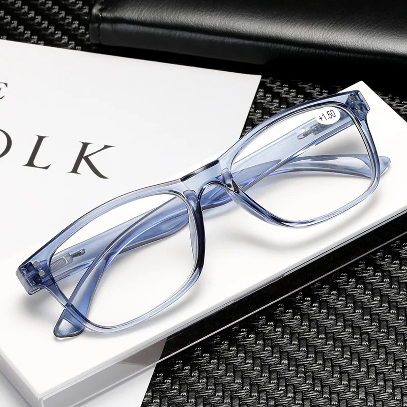 

Ahora Jelly Square Reading Glasses Fashion Women&Men Clear Lens Presbyopia Eyeglasses Hyperopia Eyewear+1.0+1.5+2.0+2.5+3.0+3.5