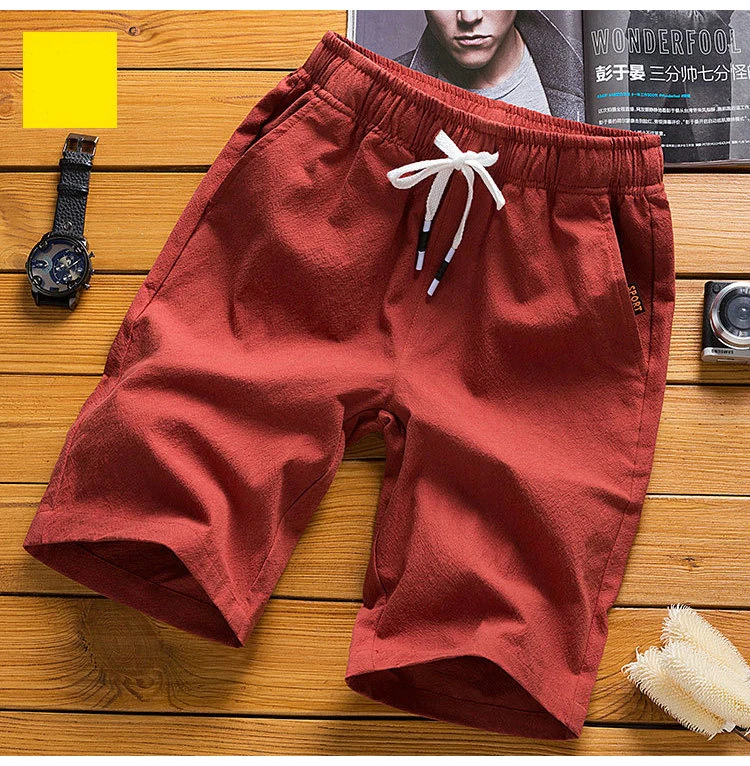 Nice Summer Casual Shorts Men Cotton Solid Slim Fit Mens Compression Shorts Men Beach Shorts Bermuda Masculinac