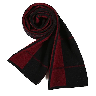 100% Wool Men Scarf Winter Business Men Fashion Plaid Scarf Soft Comfortable Scarf for Men Classic Wool Scarf Gift for Husband mens scarf for summer Scarves