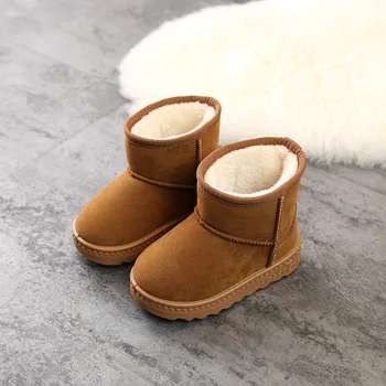 

Girls Kids Winter Boots For Solid Color Classic Boy Baby Girl Canister Keep Warm Increase Cotton-padded Shoes Botas