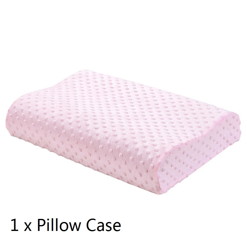 pink pillow case Ортопедические подушки с эффектом памяти, удобные шейные подушки, мягкие массажные подушки для сна - Цвет: pink pillow case