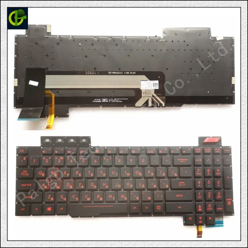 Русская клавиатура с подсветкой для ASUS ROG FX503 FX503V FX503VM FX503VD RU laptop 90NR0GN1-R31US0 |