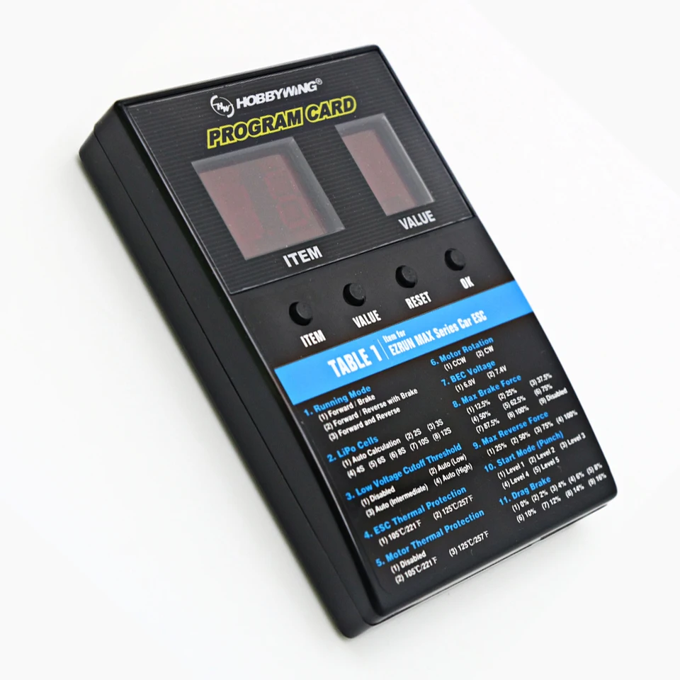 Hobbywing RC カープログラムカード LED プログラムボックス 2C