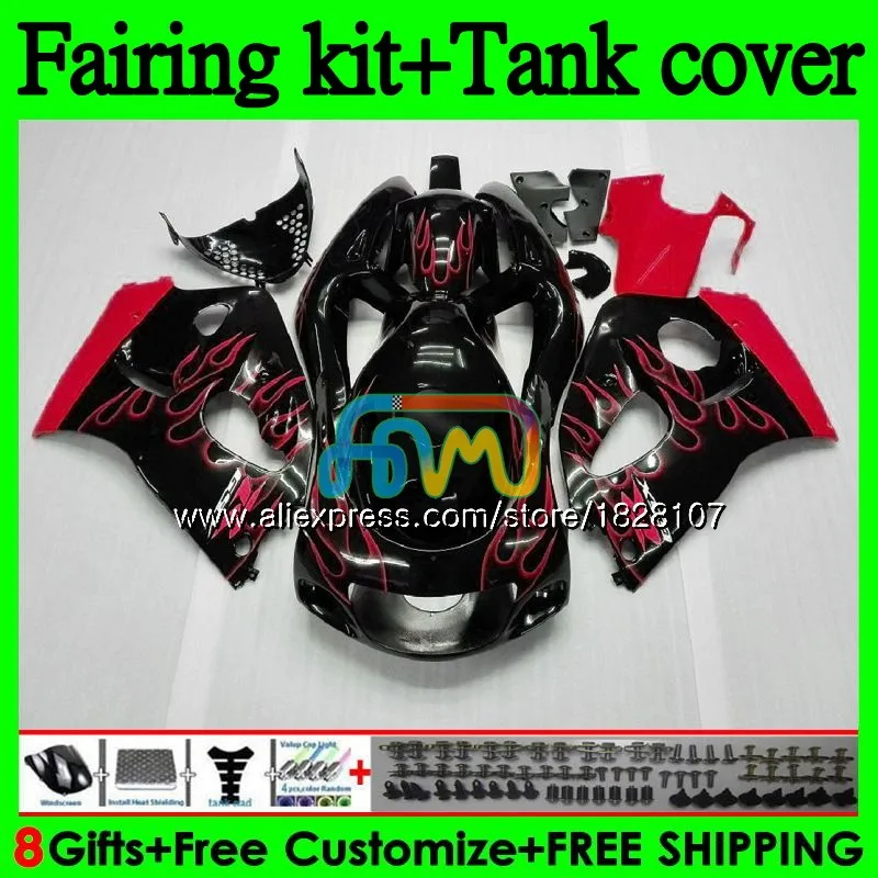 +Tank For SUZUKI GSXR600 GSXR 750 600 SRAD GSXR750 92BS.17 GSXR-600 96 97 98 99 00 1996 1997 1998 1999 Red flames 2000 Fairing | Автомобили