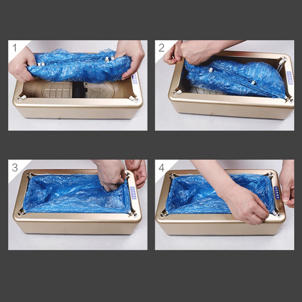 Automatic Shoe Cover Dispenser Hand Free Disposable Plastic Shoe & Boot Cover Shoe Cover Machine for Home Medical Office
