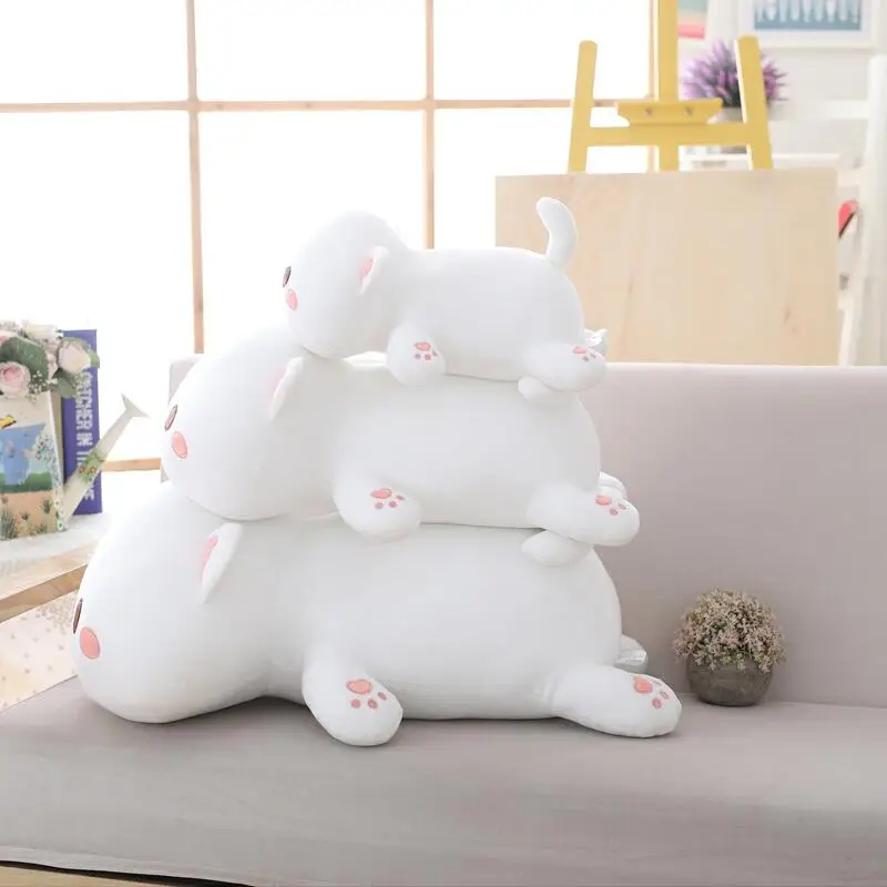 35/50/65 см Kawaii Лежащая кошка мягкие плюшевые игрушки животные Милая кукла подушка