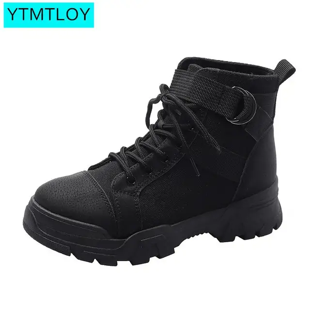 US $10.04 Women Winter Boots Women's Boots Platform Sneakers Combat Boots Woman pink Sneaker Boots Ankle Boot
